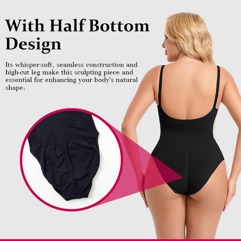 Plus-Size Seamless Bodysuit – Women’s Slimming Shapewear with Hip Lift & Tummy Control