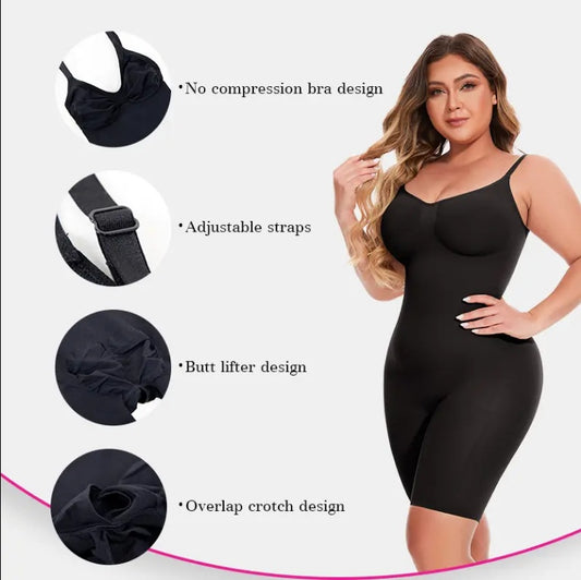 Seamless Body Shaper Bodysuit for Women – Tummy Control & Hip Lift Shapewear