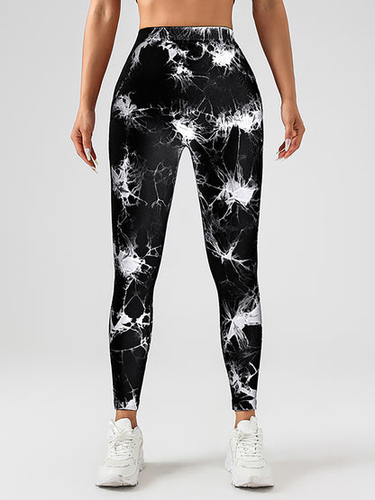 3-Pack Women’s Scrunch Workout Leggings – High Waisted Seamless Tie-Dye Butt Lifting V-Back Yoga & Gym Leggings