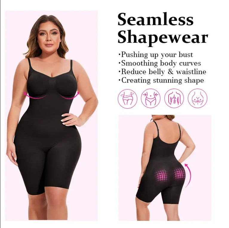 Seamless Body Shaper Bodysuit for Women – Tummy Control & Hip Lift Shapewear