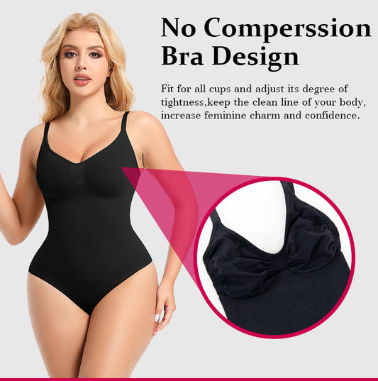 Plus-Size Seamless Bodysuit – Women’s Slimming Shapewear with Hip Lift & Tummy Control